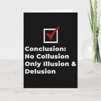 Trump No Collusion Mueller Report Vintage Men Wome Card