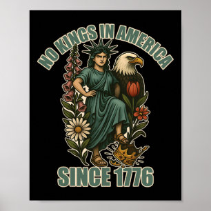 Trump No King In America Since 1776 Anti Ice Statu Poster