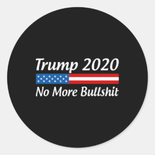 Trump - No More Bull - Classic Round Sticker