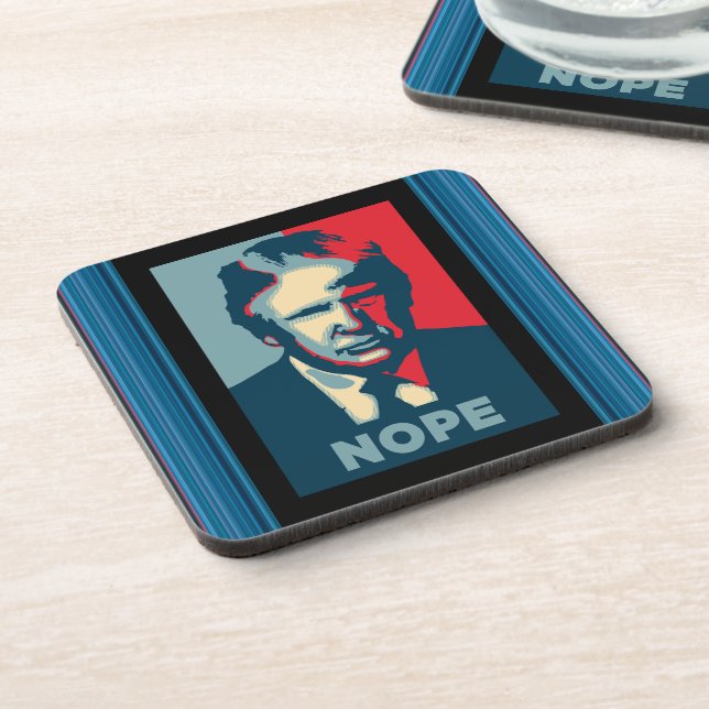 Trump Nope Beverage Coaster (Left Side)