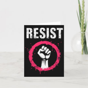 Trump Not My President Resist Fist Card