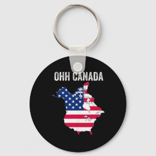 Trump Oh Canada Funny Make Canada Great Again 51st Key Ring