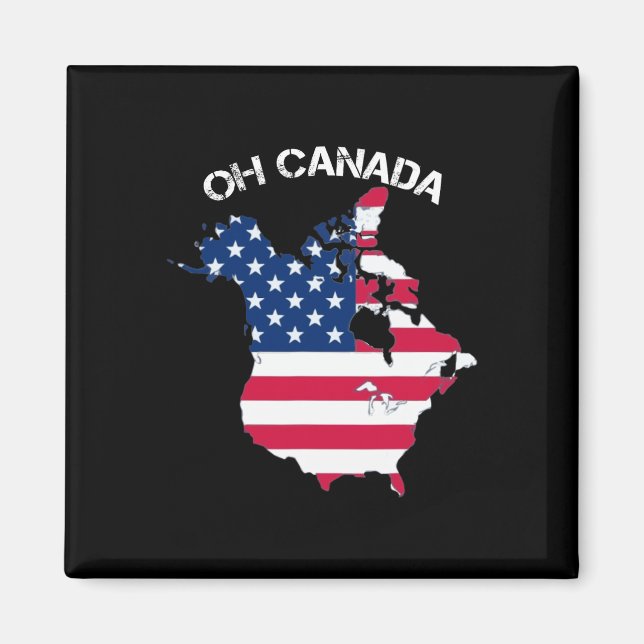 Trump Oh Canada! North America Map With American F Magnet (Front)