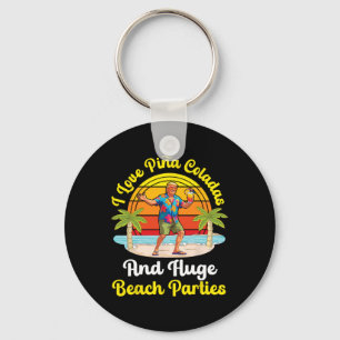 Trump On Beach I Love Pina Coladas And Huge Beach Key Ring