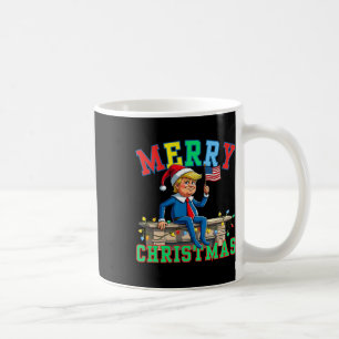 Trump On Shelf Funny Merry Christmas Elf Family Ma Coffee Mug