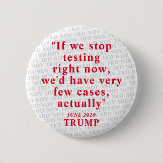 Trump on Testing Anti Trump 6 Cm Round Badge