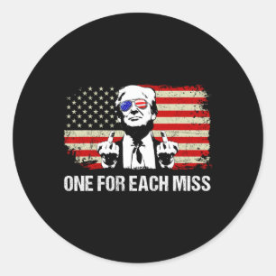 Trump One For Each Miss Trump Shirt Vote Trump 202 Classic Round Sticker