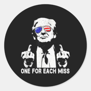 Trump One For Each Miss Usa Flag Classic Round Sticker