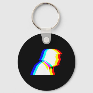 Trump Optical Illusion Edm Key Ring