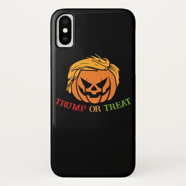 Trump Or Treat Funny Pumpkin Halloween Case-Mate iPhone Case (Back)