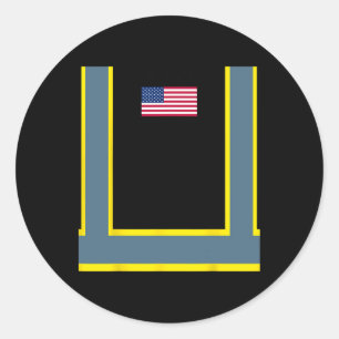 Trump Orange Vest Make Garbyge Great Again Funny T Classic Round Sticker