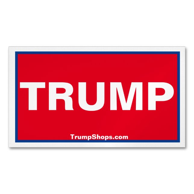 TRUMP pack of 25 red w/blue magnetic cards (Front)