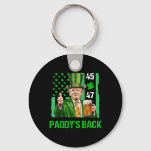Trump Paddys Back 45 47 St Patricks Day Usa Flag Key Ring