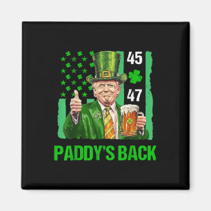 Trump Paddys Back 45 47 St Patricks Day Usa Flag Magnet