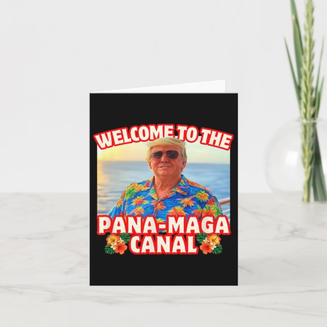 Trump Panama Canal Pana-mega Beach Cruise Vacation Card (Front)
