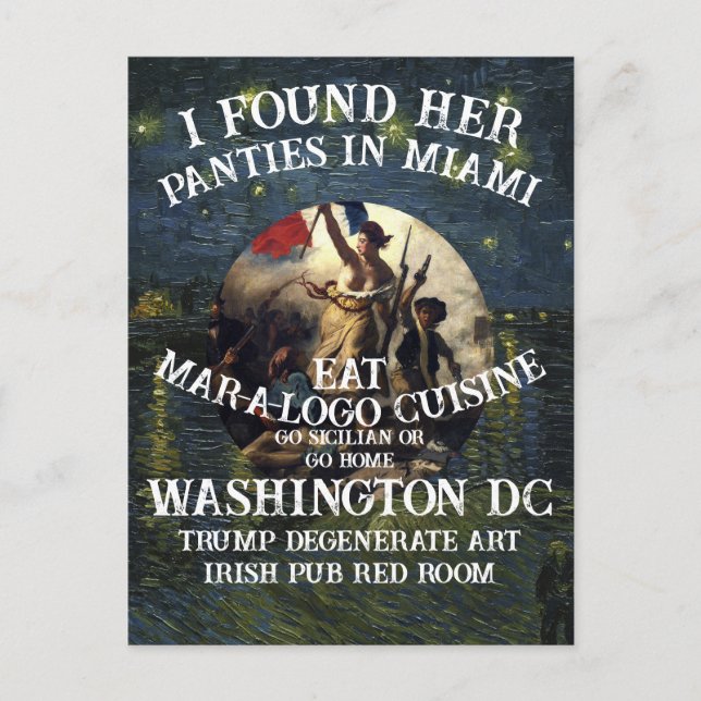 Trump Panties Miami Catholic Church White Postcard (Front)