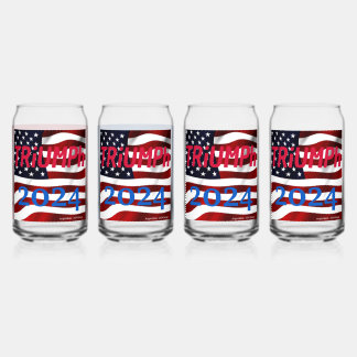 TRUMP party glassware -  Can Glass