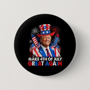 Trump Patriotic Firework Make 4th Of July Great Ag 6 Cm Round Badge