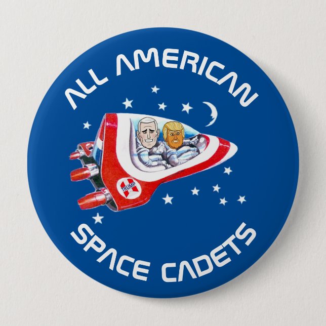 Trump & Pence 10 Cm Round Badge (Front)