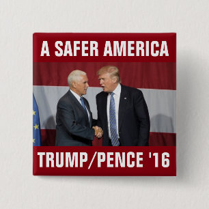 Trump Pence 2016 15 Cm Square Badge