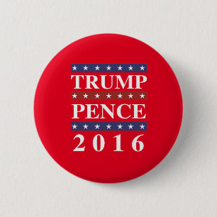 Trump Pence 2016 - For America -- - 6 Cm Round Badge