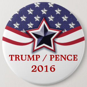Trump Pence 2016 Presidential Election Campaign 6 Cm Round Badge