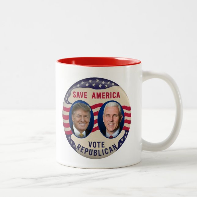 TRUMP PENCE 2016 Two-Tone COFFEE MUG (Right)