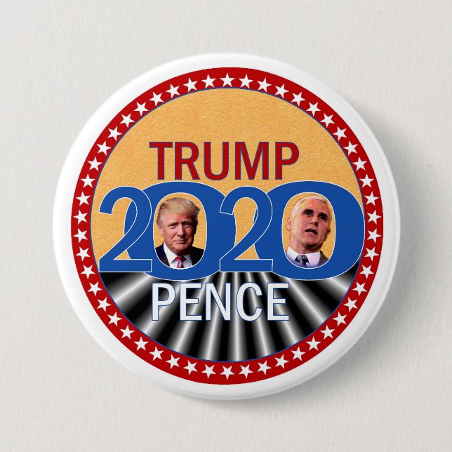 Trump Pence 2020 7.5 Cm Round Badge (Front)