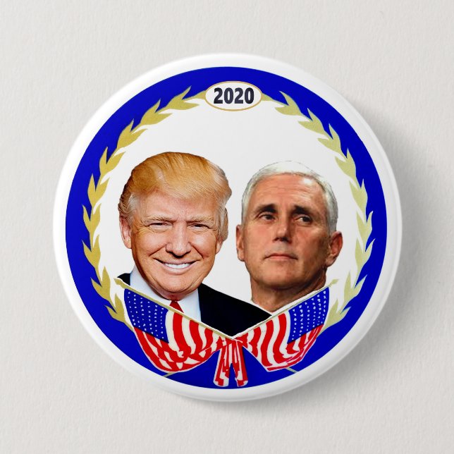 Trump Pence 2020 7.5 Cm Round Badge (Front)