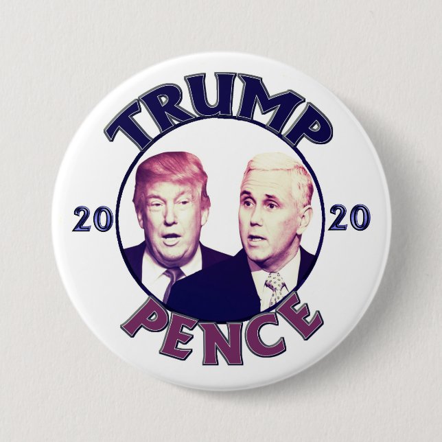Trump Pence 2020 7.5 Cm Round Badge (Front)