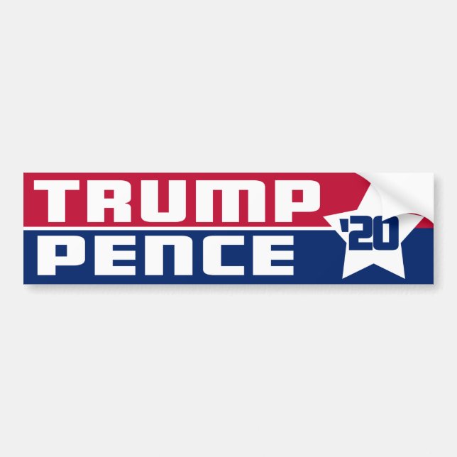 Trump Pence 2020 Bumper Sticker (Front)