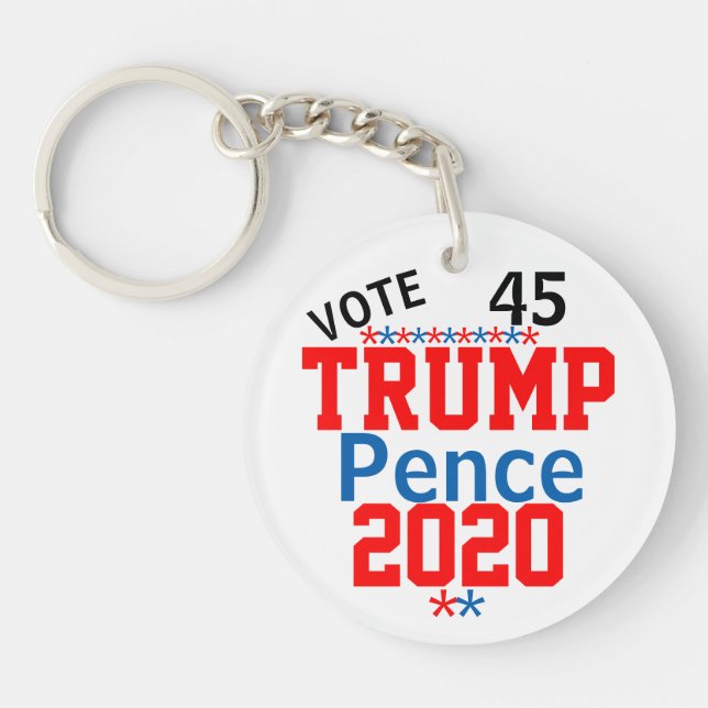 Trump Pence 2020 EDIT Names Details Key Ring (Front)