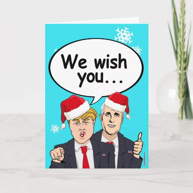 Trump Pence Christmas Card -  We wish you Ameri Ch (Front)