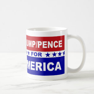 Trump Pence for America red white and blue Coffee Mug