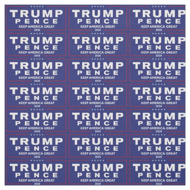 Trump & Pence Keep America Great 2020, ZSSG Fabric (Swatch)
