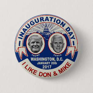 Trump Pence Retro Style Inauguration Day Souvenir 6 Cm Round Badge