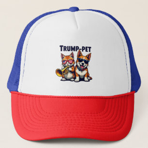 Trump pet Trump Make Our Pets Safe Again Trumpet Trucker Hat