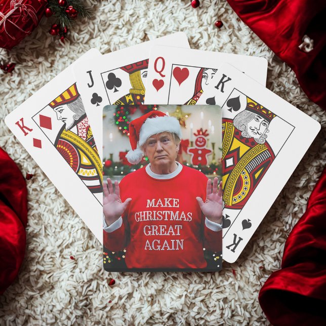 Trump Photo | Trump Make Christmas Great Again  Playing Cards (Creator Uploaded)