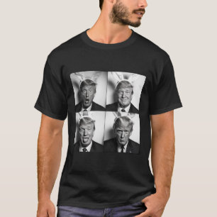 Trump Photobooth In Bunny Easter Ears Funny Usa Me T-Shirt