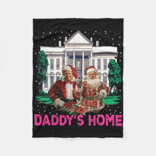 Trump Pink 2024 Take America Ck Daddy's Home Chris Fleece Blanket