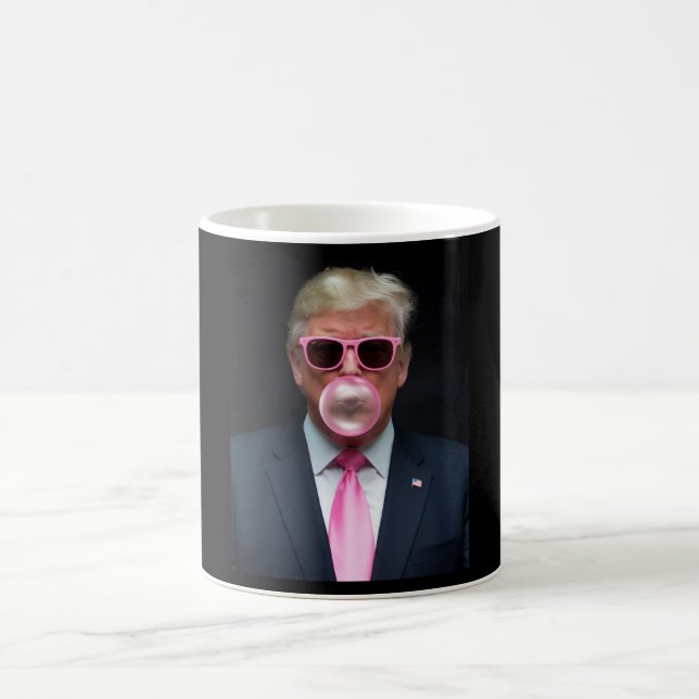 Trump Pink Bubble Gum President 47 USA Coffee Mug (Center)