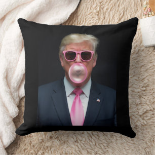 Trump Pink Bubble Gum President 47 USA Cushion