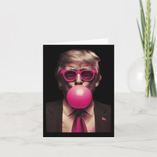Trump Pink Bubblegum Funny  Card