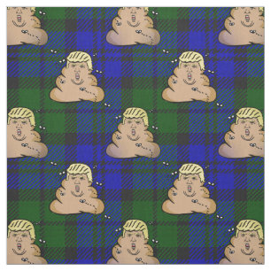 trump plaid poop fabric