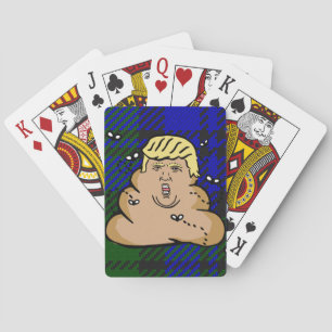 trump plaid poop playing cards