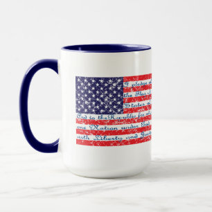 Trump - Pledge of Allegience USA Flag Mug