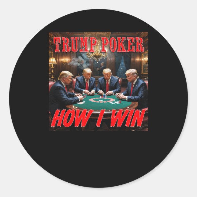 Trump Poker2  Classic Round Sticker (Front)