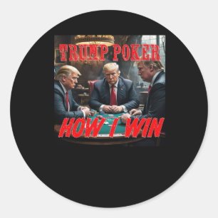Trump Poker  Classic Round Sticker