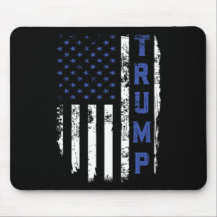 Trump Police Thin Blue Line Republican Cop Usa Fla Mouse Pad