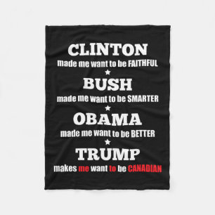 Trump Political Tee For Independents And Liberals Fleece Blanket